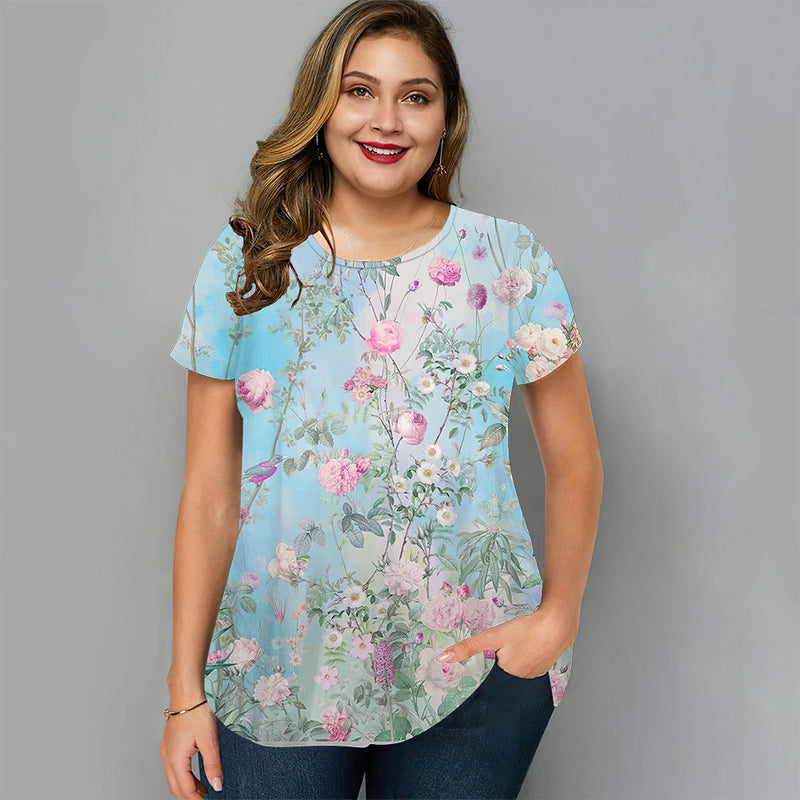Sammy Jackson™ Loïs Plus-Size T-Shirt | Cheerful & Summery