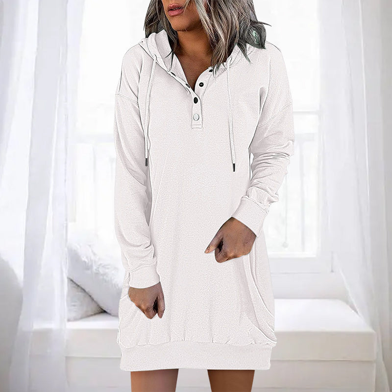 Minimalist Long Women's Hoodie – Valeria