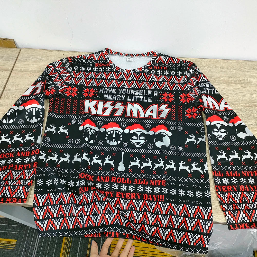 Sweter Sammy Jackson™ KissMas | Najlepszy świąteczny sweter dla rockowców!