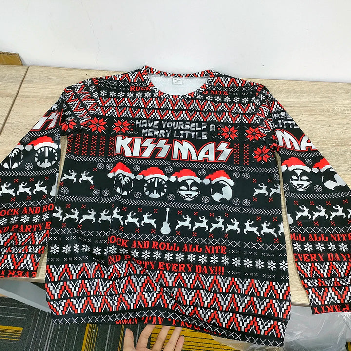 Sweter Sammy Jackson™ KissMas | Najlepszy świąteczny sweter dla rockowców!