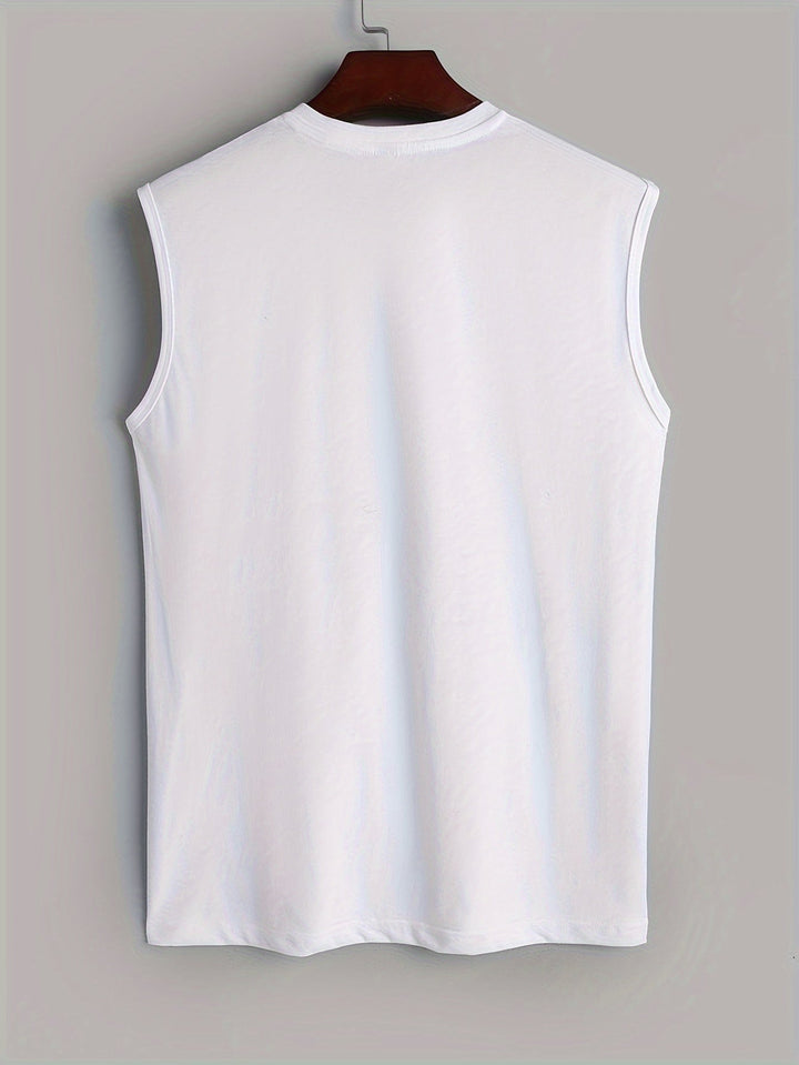Mouwloos Katoenen Heren Shirt met Vogelprint - Noah