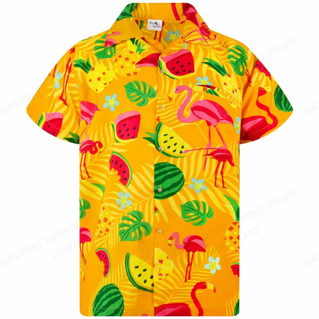 Tropical 3D Flamingo Shirt – Kai