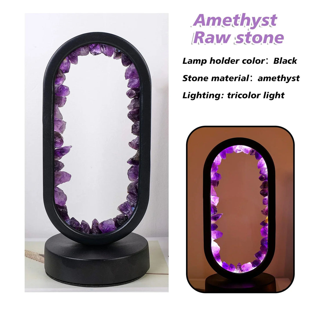 Ręcznie wykonana lampa z ametystem - Serenith