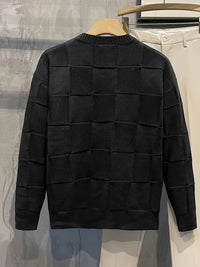 Knitted Sweater with Round Neck and Stretch - Caleb