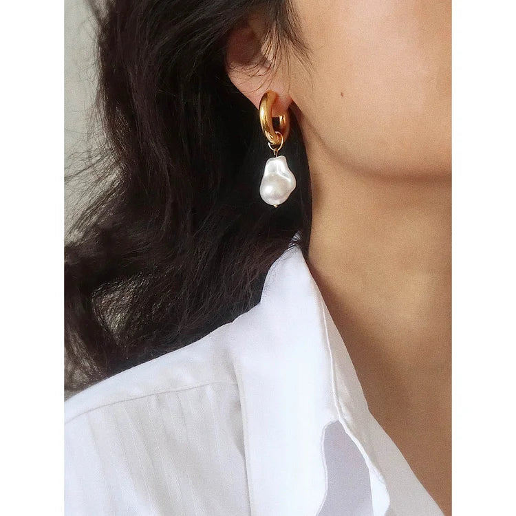 Baroque Pearl Earrings - Isadora
