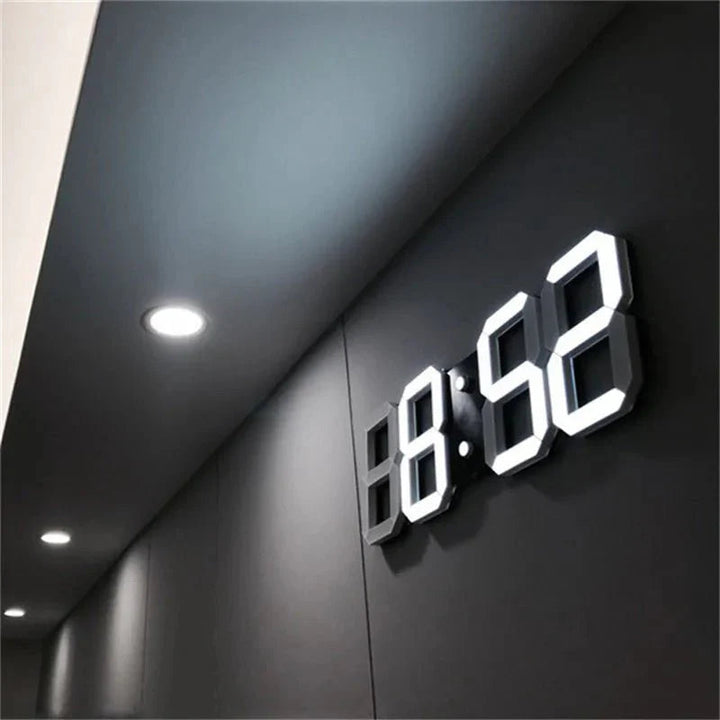 3D LED Wandklok met Dimbare Verlichting – Timora