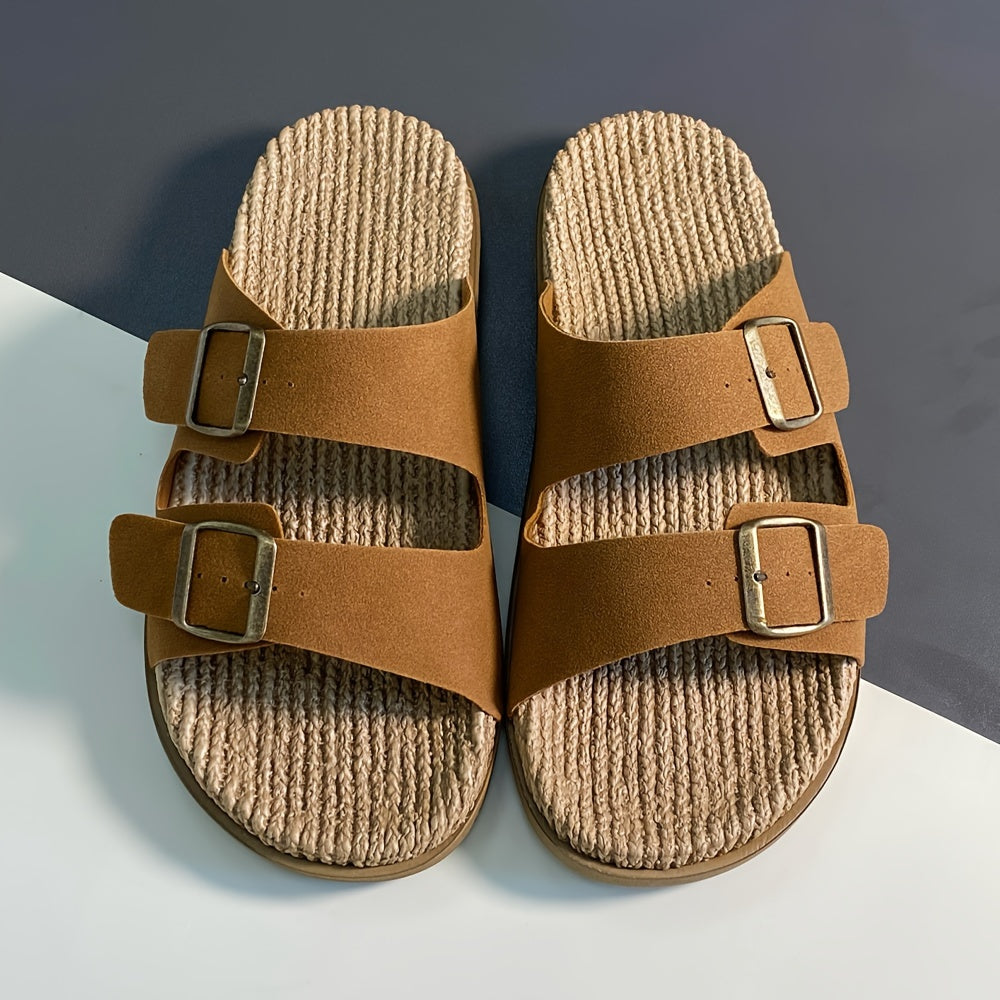 Stylish men's summer sandals with adjustable straps - GripStep