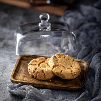 Wood and Glass Butter Dish - ButterElegance