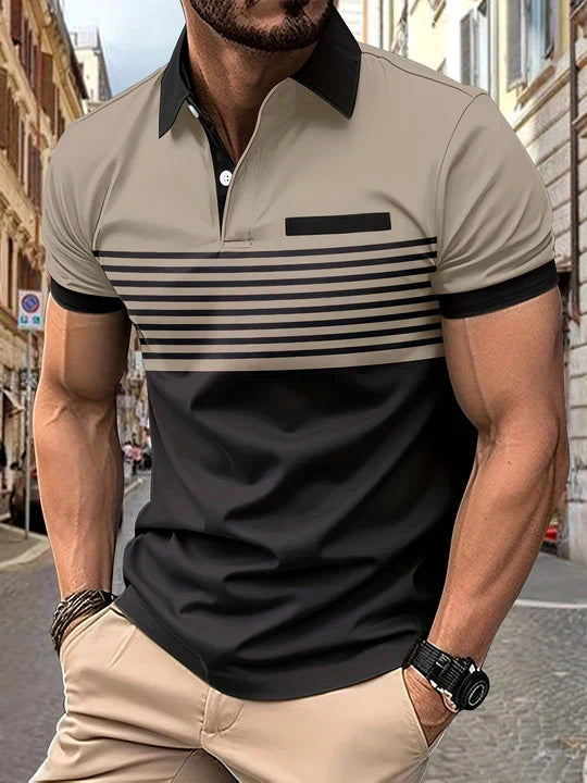 Striped Men's Summer Polo – Damian