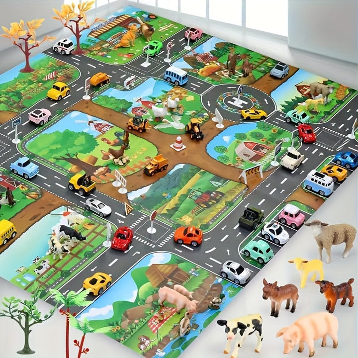 Kinder Speelkleed met Boerderij- en Verkeersthema - DuoPlay