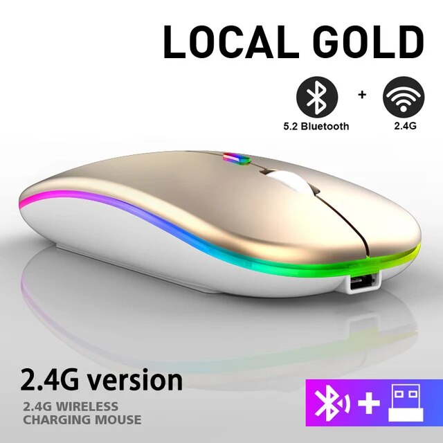 Sammy Jackson™ Wireless LED Mouse | Rechargeable Bluetooth Mouse
