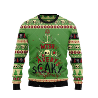 Sammy Jackson™ GrungeFest Christmas Sweater | Sweater with skull print