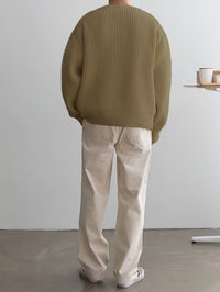 Loose Striped Knitted Sweater for Men - Ronan