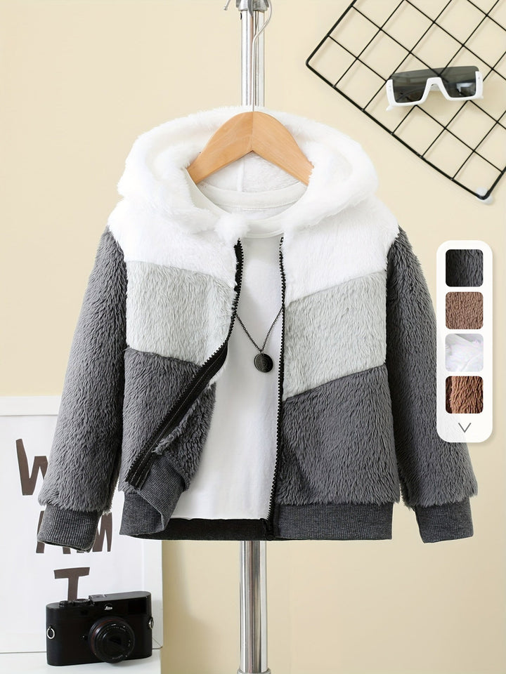 Blijf Warm in Stijl – Zafie Fleece Capuchonjack met Rits voor Kids
