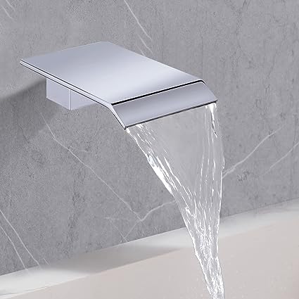 Sensor Wall Faucet with Waterfall Spout – Fluxis