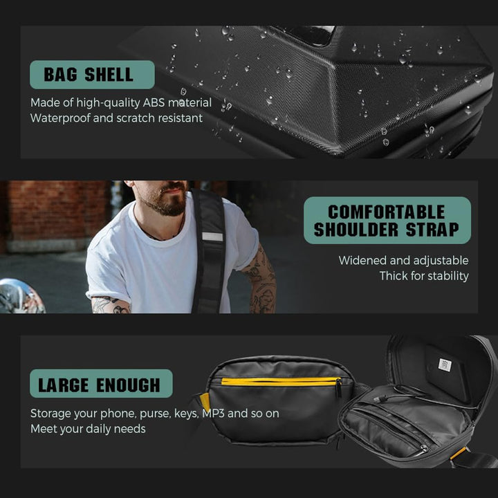Bolso de hombro para motocicleta con pantalla LED programable – Nexora