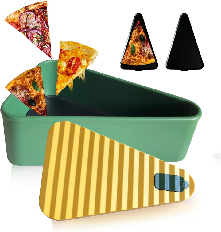 Contenedor reutilizable para guardar pizza con 2 bandejas – SliceSafe