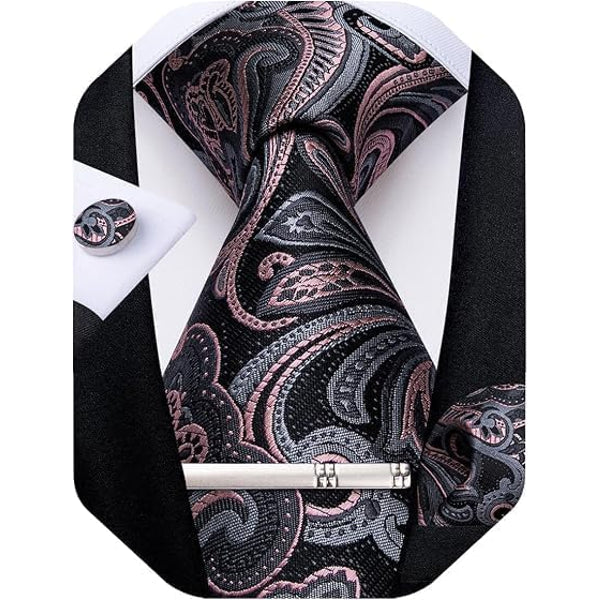 Men's Paisley Formal Tie Set - Refined Wedding & Event Accessories 50