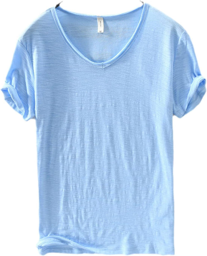 Men's V-neck linen shirt – Luca