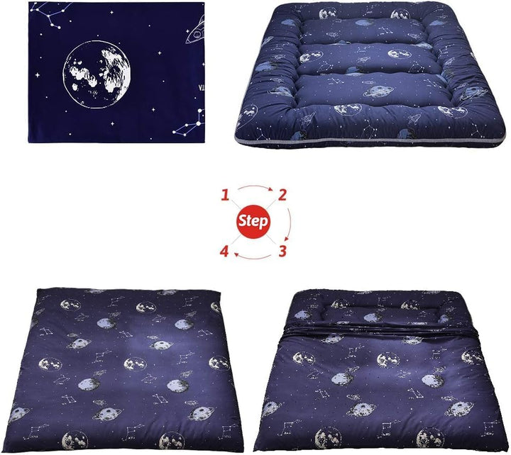 Vouwbare Japanse Futon Vloermatras met Geheugenschuimondersteuning – Arivon