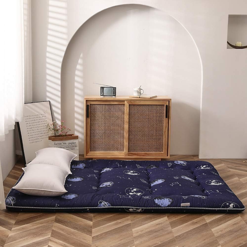 Vouwbare Japanse Futon Vloermatras met Geheugenschuimondersteuning – Arivon