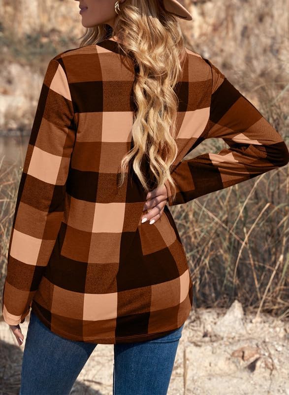 Stylish Casual Checked Women's Blouse - Lara