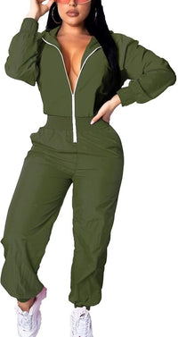 Retro Women's Windbreaker Jumpsuit - Elodie