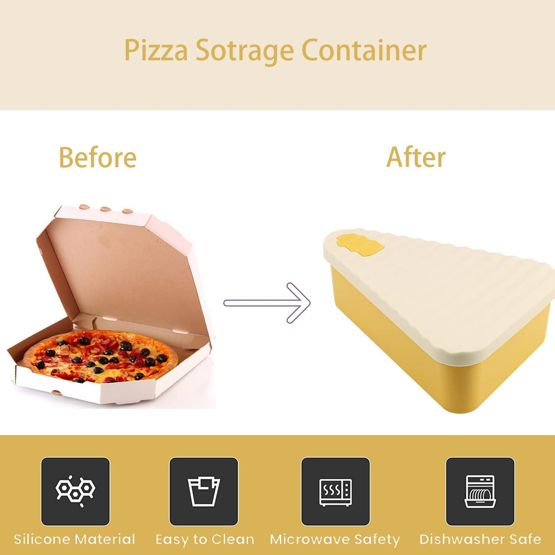 Contenedor reutilizable para guardar pizza con 2 bandejas – SliceSafe