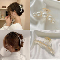 Stylish Pearl Hair Clips - 4-Pack