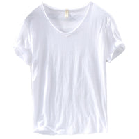 Men's V-neck linen shirt – Luca