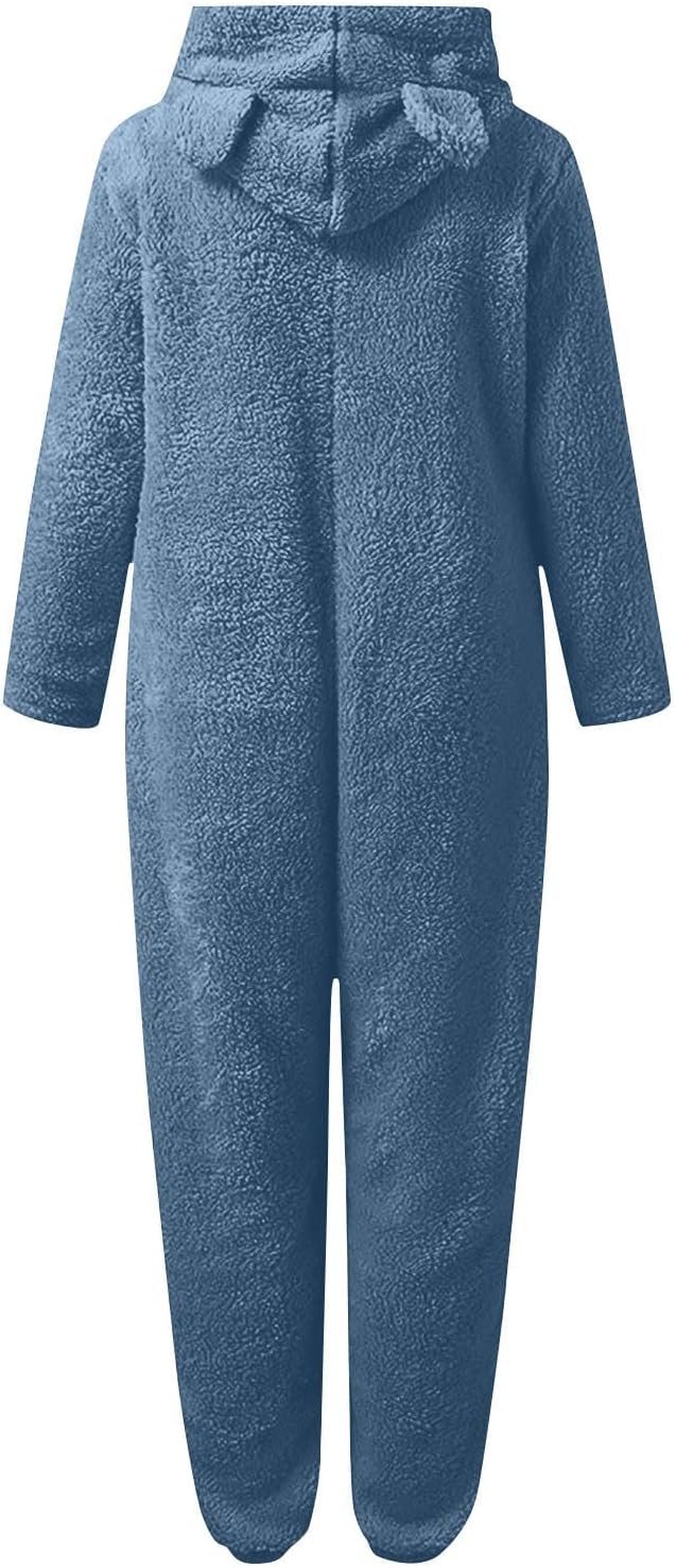 Sherpa Fuzzy Onesie with Hood - CozyCat