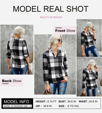 Stylish Casual Checked Women's Blouse - Lara