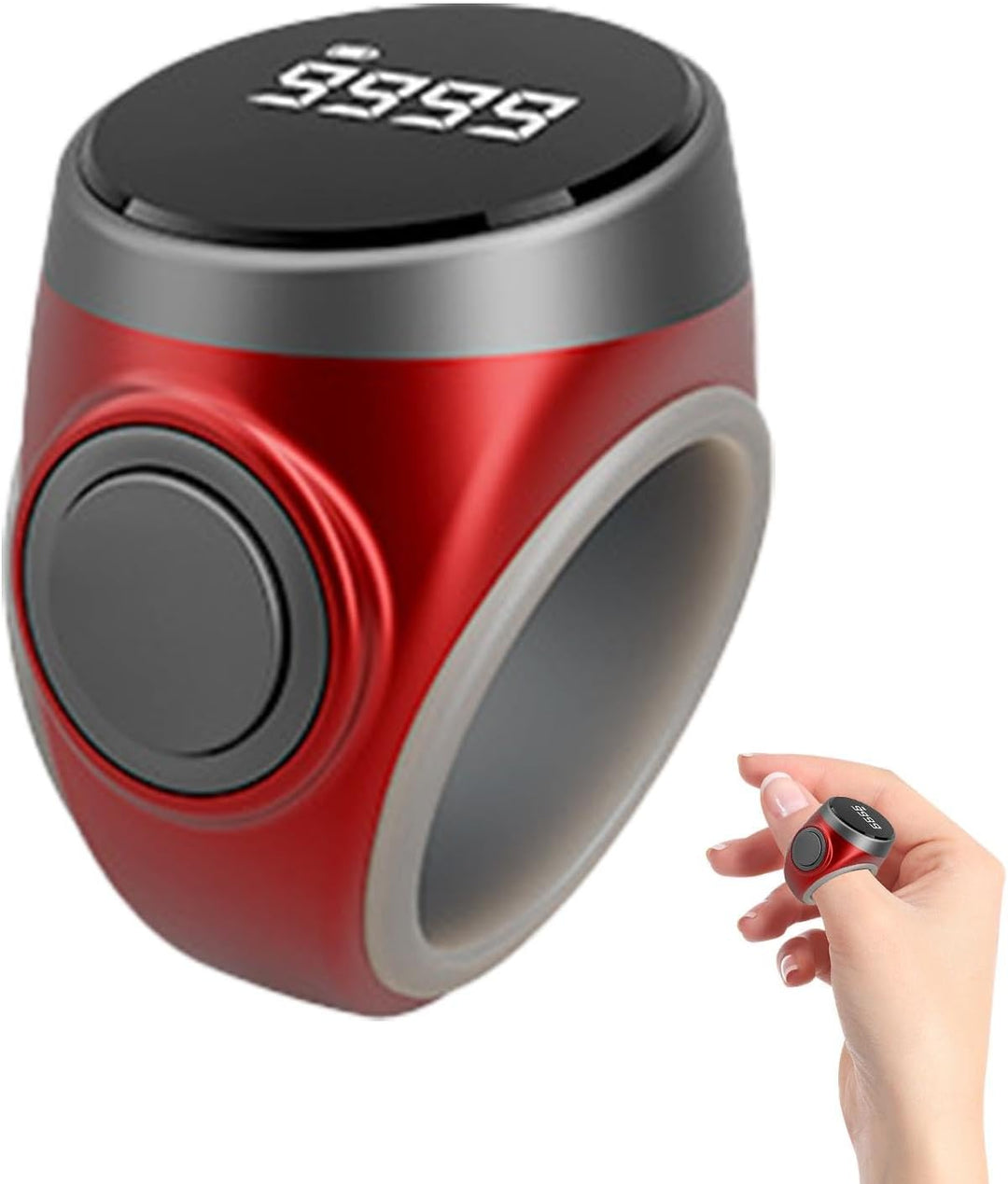 Anillo contador digital recargable de 4 dígitos para dedo – Calmero