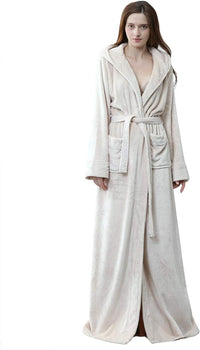 Fluffy Fleece Bathrobe with Hood - CozyFluff