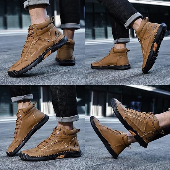 Handmade Waterproof Orthopedic Men's Boots – Arch Support and Non-Slip Soles – Renvar
