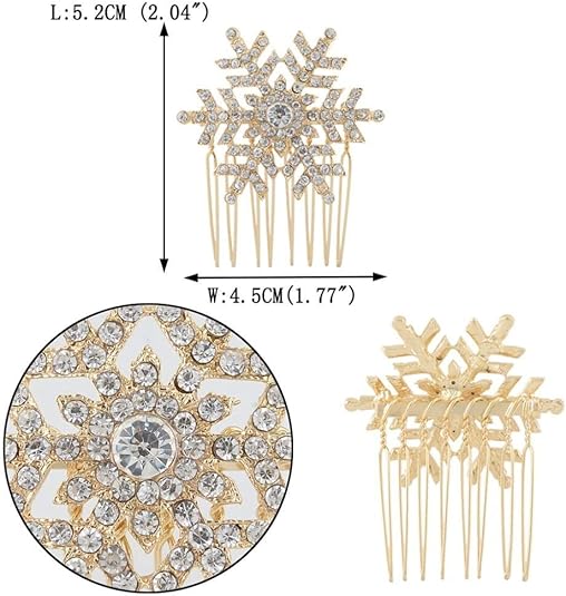 Winter Crystal Snowflake Hairpin - SnowGleam
