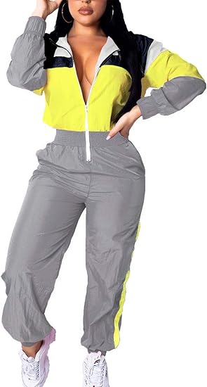 Retro Women's Windbreaker Jumpsuit - Elodie