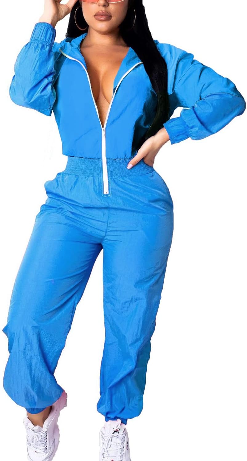 Retro Women's Windbreaker Jumpsuit - Elodie