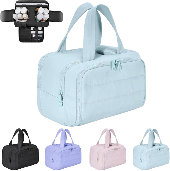 Bolsa de viaje para maquillaje – Neceser impermeable grande y organizador de maquillaje (4 en 1) – Selvane