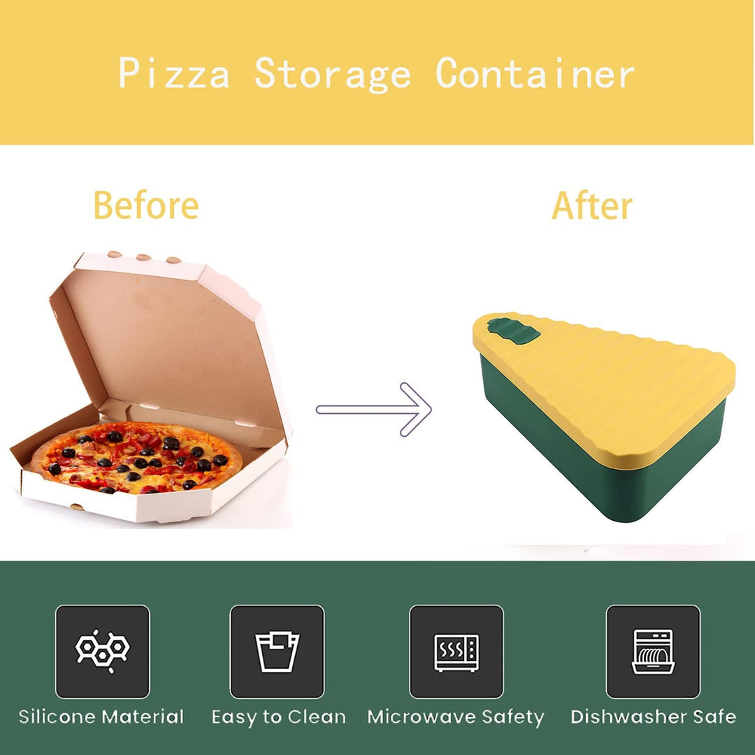 Contenedor reutilizable para guardar pizza con 2 bandejas – SliceSafe
