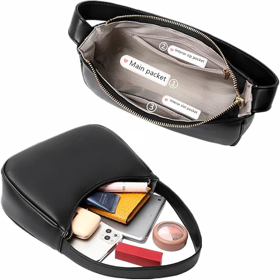 Mini torebka Hobo z zamkiem - Sabrina