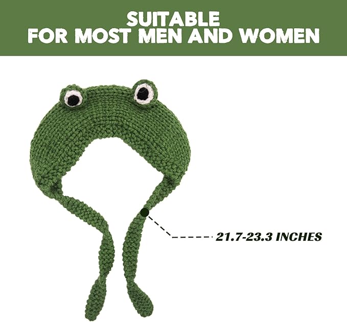 Crocheted Frog Ear-Warming Headband - FrogHeat