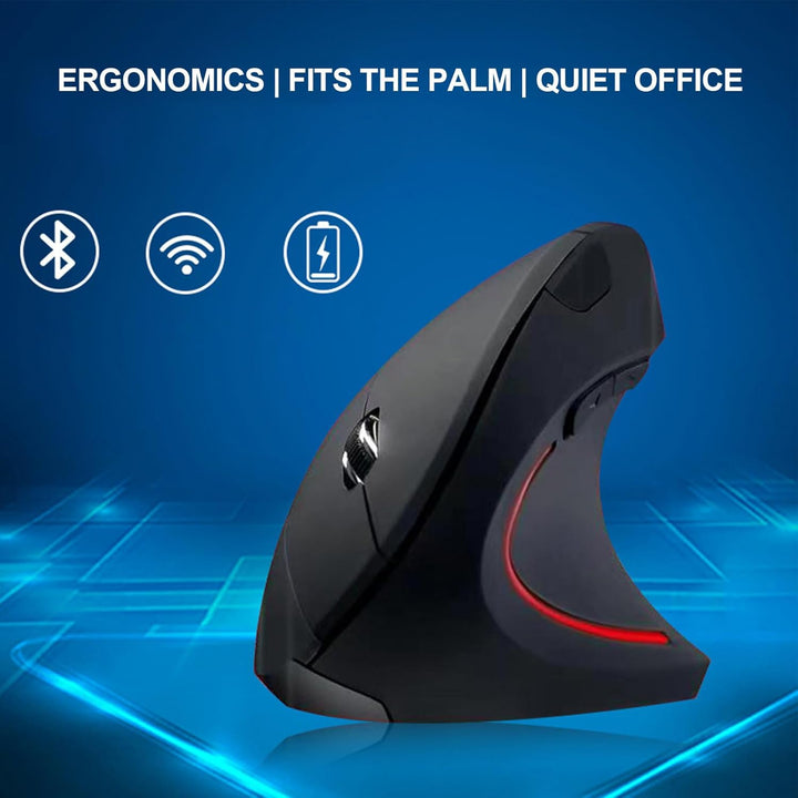Ratón vertical inalámbrico ergonómico recargable – Elvion