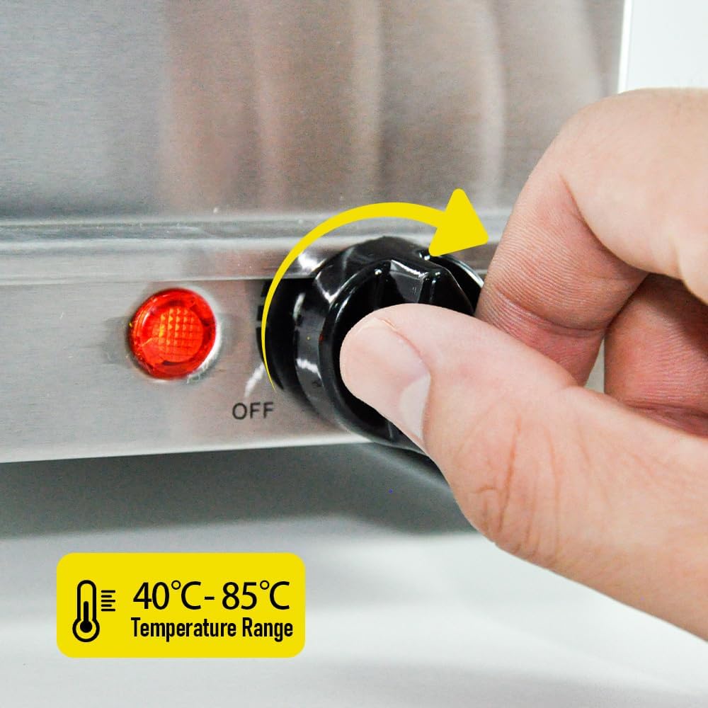 Calentador eléctrico para buffet con 3 bandejas de 2,5L y control de temperatura – Valtero