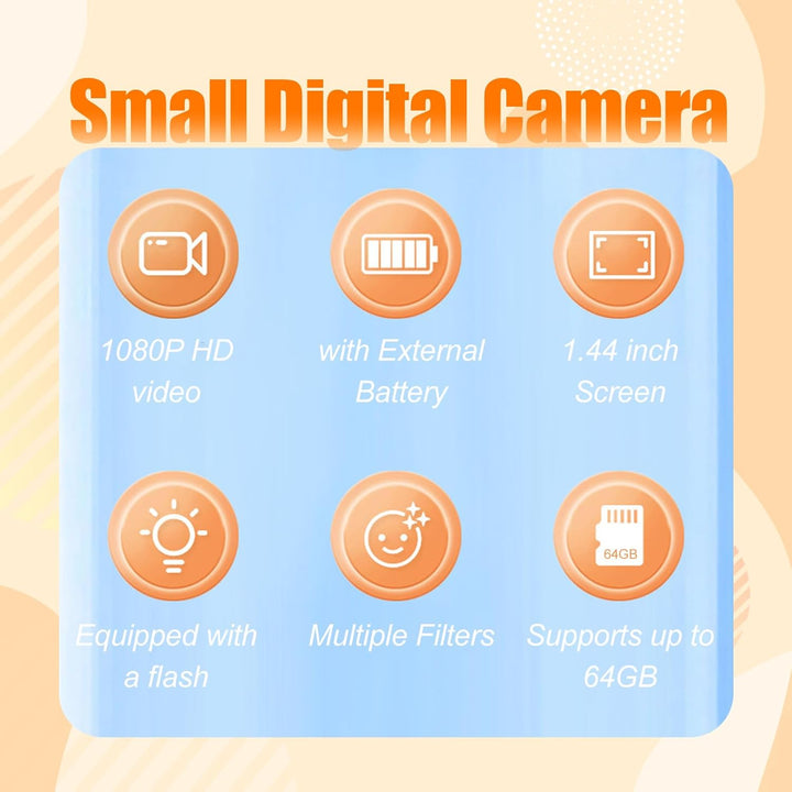 Mini Sleutelhanger Digitale Camera met 1080P Video en Retro Ontwerp – Rivoma