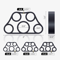 4-Pack Hand Exerciser Grip Strengthener Set