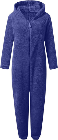 Sherpa Fuzzy Onesie with Hood - CozyCat