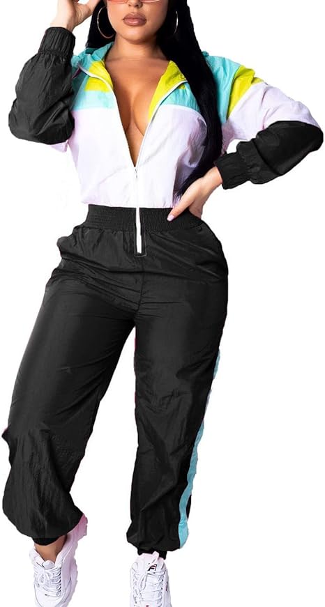 Retro Women's Windbreaker Jumpsuit - Elodie