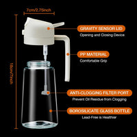Spray z oliwą 2 w 1 - Premium 470mL Szklana Butelka