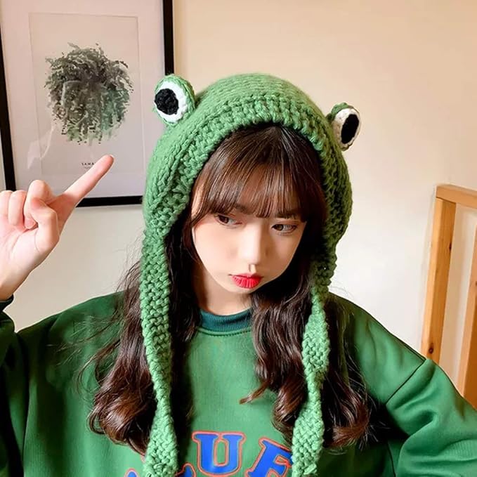 Crocheted Frog Ear-Warming Headband - FrogHeat